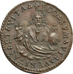 reverse: Giulio III (1550-1555), Giovanni Maria de  Ciocchi del Monte.. Medaglia s.d