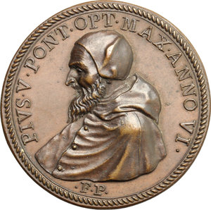 obverse: Pio V (1566 - 1572), Antonio Michele Ghislieri di Bosco Marengo. Medaglia A. VI
