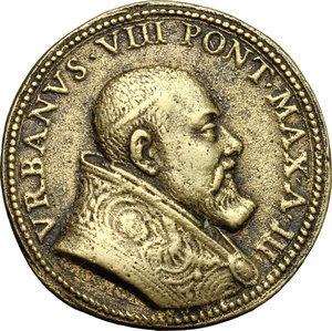 obverse: Urbano VIII (1623-1644), Maffeo Barberini di Firenze. Medaglia per la sconfitta del pirata Assan-Agà presso l isola di S. Pietro nel 1624
