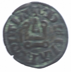 reverse: Oriente Latino. Chiarenza. Carlo I d Angiò (1278-1285). Denaro tornese. Schl. XII, 16. R. MI. BB.^^