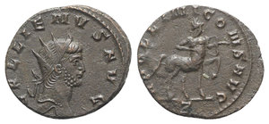 obverse: Gallienus (253-268). Antoninianus (21mm, 3.97g, 6h). Rome, 267-8. Radiate head r. R/ Centaur advancing r., drawing bow; Z. RIC V 163; RSC 72. Good VF