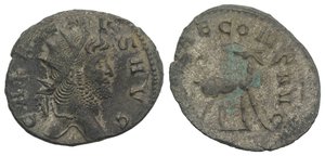 obverse: Gallienus (253-268). Antoninianus (20mm, 2.87g, 11h). Rome, 267/8. Radiate head r. R/ Doe standing r., head l.; E. RIC V 177; RSC 154. Near VF