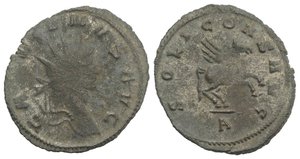 obverse: Gallienus (253-268). Antoninianus (22mm, 2.67g, 12h). Rome, 267-8. Radiate head r. R/ Pegasus advancing r.; A. RIC V 283; RSC 979. Good Fine