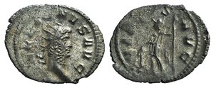 obverse: Gallienus (253-268). Antoninianus (23mm, 2.94g, 6h). Mediolanum, 262-3. Radiate head right. R/ Mars standing l., holding spear and shield. RIC V 534; RSC 1236. VF