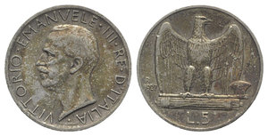 obverse: Italy, Regno d Italia. Vittorio Emanuele III (1900-1943). 5 Lire 1927, Roma (23mm, 4.92g, 6h). Pagani 710. VF