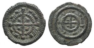 obverse: Hungary, Bela II (1131-1141). BI Denar (11mm, 0.33g). Cross with circle; pellet in each quarter. R/ Cross within circle; pellet in each quarter. Unger 53. Good VF