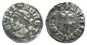 obverse: Hungary, Louis I (1342-1348). AR Denar (13mm, 0.58g, 7h). Head of moor l. R/ Patriarchal cross. Huszár 547; Réthy 896. VF