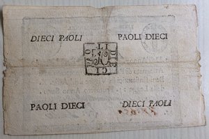 reverse: Italy, Rome (Roma). Prima Repubblica Romana 10 Paoli Anno VI (1798)