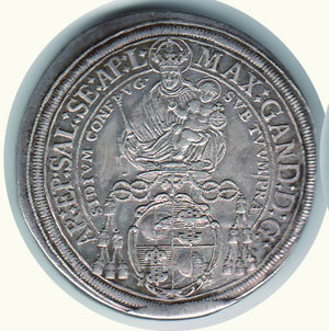 obverse: AUSTRIA - Salisburgo - Max Gandolph (1668-1687) - Tallero 1668 - Conservazione eccezionale - Pregievole patina - Dav 3508. AUSTRIA - Salisburgo - Max Gandolph (1668-1687) - Tallero 1668 FDC 