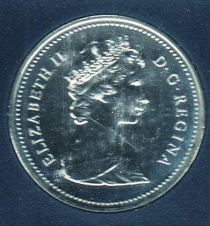 obverse: CANADA - Dollaro 1988 -  Per la celebrazioni delle Universiadi - Proof. CANADA - Dollaro 1988 