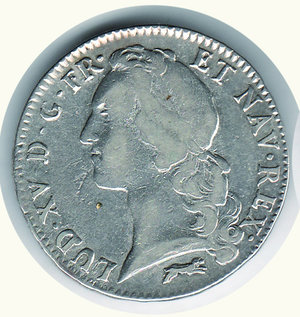 obverse: FRANCIA - Luigi XV (1715-1774) - Scudo; D/ Busto del Re; R/ Tre gigli di Francia coronati. FRANCIA - Luigi XV (1715-1774) - Scudo BB/BB+ 