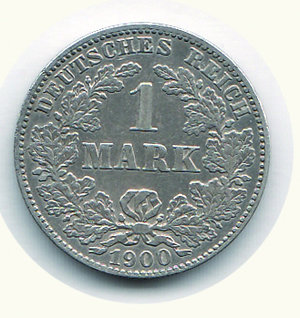 reverse: GERMANIA - Guglielmo II - 1 Marco 1900. GERMANIA - Guglielmo II - 1 Marco 1900 Ag - SPL 