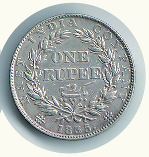reverse: INDIA BRITANNICA - Guglielmo IV - Compagnia delle Indie - Rupia 1835. INDIA BRITANNICA - Guglielmo IV - Compagnia delle Indie - Rupia 1835 q.SPL 