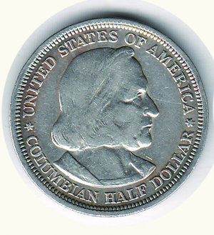 obverse: STATI UNITI - 1/2 Dollaro Colombo 1893. STATI UNITI - 1/2 Dollaro Colombo 1893 q.SPL/SPL 