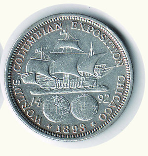 reverse: STATI UNITI - 1/2 Dollaro Colombo 1893. STATI UNITI - 1/2 Dollaro Colombo 1893 q.SPL/SPL 