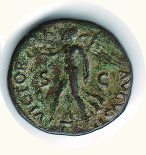 reverse: ROMA - Nerone (54-68) - Dupondio; D/ Busto radiato a d.; R/ Vittoria alata tra S-C - Cohen 338. ROMA - Nerone - Dupondio R - Ae - BB 
