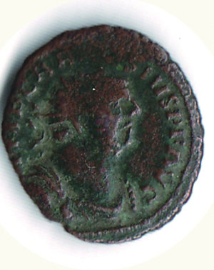 obverse: ROMA - Carausio (287-293) - Antoniniano; D/ Busto radiato a destra; R/ La Pace stante - Cohen 194. ROMA - Carausio - Antoniniano RR - Ae - q.BB 