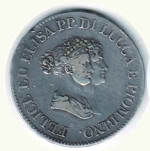 obverse: LUCCA e PIOMBINO - Felice ed Elisa - 5 fR 1805 - Busti medi. Lucca e Piombino: felice ed Elisa 5 FR - - - - BB/BB+ 