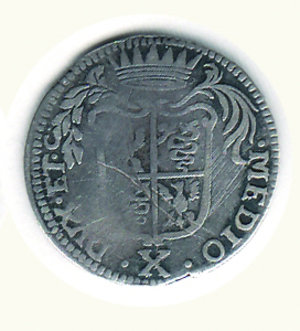 reverse: MILANO - Carlo VI - 10 Soldi 1727. Milano: Carlo VI 10 soldi 1727 R - - - MB 