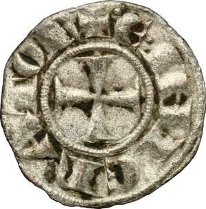 reverse: Messina.  Enrico VI con la moglie Costanza D Altavilla (1194-1197). Denaro