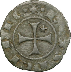reverse: Messina.  Federico III d Aragona (1296-1337). Denaro