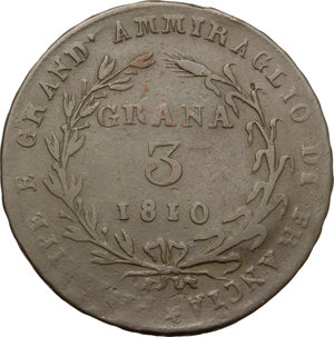 reverse: Napoli.  Gioacchino Murat (1808 –1815) . 3 grana 1810