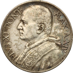 obverse: Roma - Città del Vaticano.  Pio XI (1922-1938).. 10 lire 1935