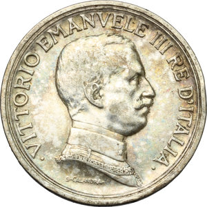obverse: Vittorio Emanuele III (1900-1943). 2 lire 1915
