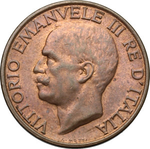 obverse: Vittorio Emanuele III (1900-1943). 10 centesimi 1933