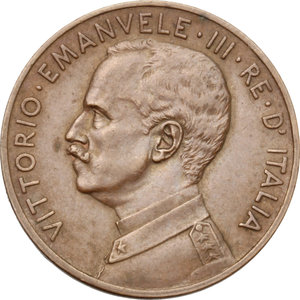 obverse: Vittorio Emanuele III (1900-1943). 5 centesimi 1918