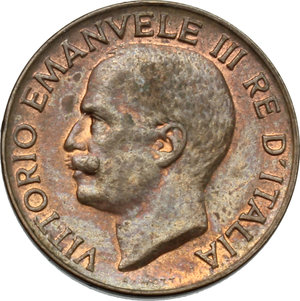 obverse: Vittorio Emanuele III (1900-1943). 5 centesimi 1933