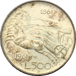 reverse: 500 lire 1961
