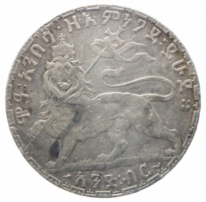 reverse: Zecche Straniere. Etiopia. Menelik II. 1889-1913. Birr 1889. R. BB.^^^