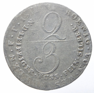 reverse: Estere.Germania .Hieronymus Napoleon, 1807-1813.2/3 Taler 1812, C.AKS 25; J. 17.Peso 13,00 gr,Diametro 33,00 mm.MB\qBB.^^^RR
