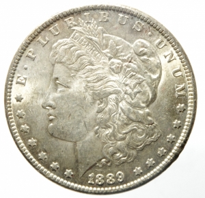 obverse: Monete Estere. USA. Dollaro Morgan 1889. Peso gr. 26,80. Ag. qFDC.