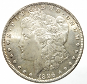 obverse: Monete Estere. USA. Dollaro Morgan 1896. Peso gr. 26,80. Ag. FDC.