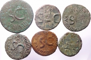 reverse: Lotti. Impero Romano.Ltto di 6 monete in ae Imperiali tra cui, sesterzio di Augusto e 5 assi di Augusto, mediamente MB\qBB.°°°