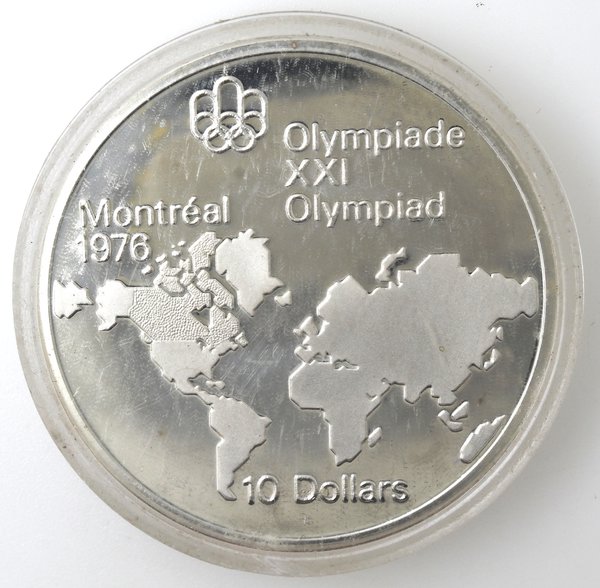 Monete Estere. Canada. Elisabetta II. 10 Dollari 1973. Olimpiadi di ...