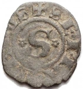 obverse: Zecche Italiane - Siena. Repubblica (1180-1390). Denaro piccolo con rosette. MI. gr 0,52. RRRR. Buone condizioni per la rarissima tipologia