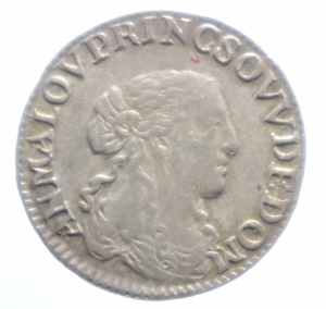 obverse: Monete Estere.Francia, Dombes. Anna Maria Luisa di Borbone (1650-1693). Luigino 1665. Camm. 045. AG. g.2,30. BB+.***