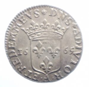 reverse: Monete Estere.Francia, Dombes. Anna Maria Luisa di Borbone (1650-1693). Luigino 1665. Camm. 045. AG. g.2,30. BB+.***