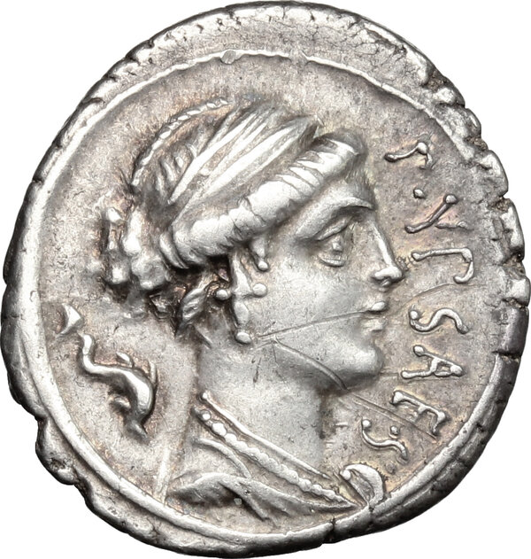 P. Plautius Hypsaeus.. AR Denarius, 60 BC