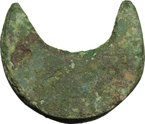 reverse: Aes formatum.. AE crescent-shaped Cast Ingot. Etruria (?), 8th-4th century BC