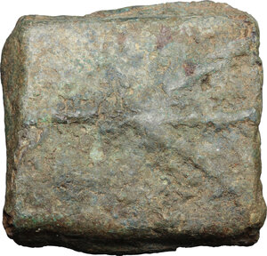 obverse: Aes Signatum.. AE currency Bar, Central Italy, c. 6th-4th century BC. Large fragment, \