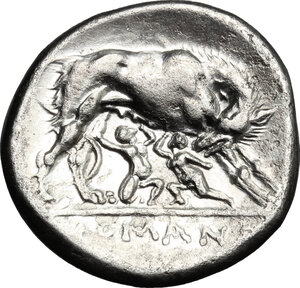 reverse: Anonymous. AR Didrachm, Neapolis mint (?) after 276 BC