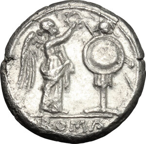 reverse: Anonymous. AR Victoriatus, c. 211-208 BC, Sicily