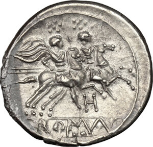 reverse: H series.. AR Denarius, c. 211-210 BC, South East Italy