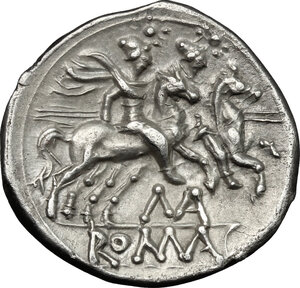 reverse: MA series.. AR Denarius, c. 199-170 BC, uncertain mint