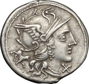 obverse: C. Antestius.. AR Denarius, 146 BC