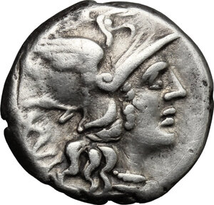 obverse: L. Atilius Nomentanus.. AR Denarius, 141 BC